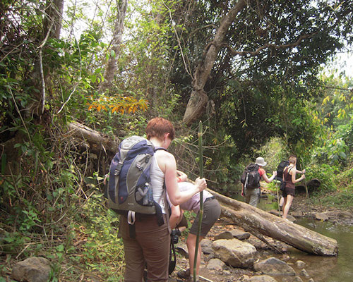 Trekking through Xe Pian National Protected Area